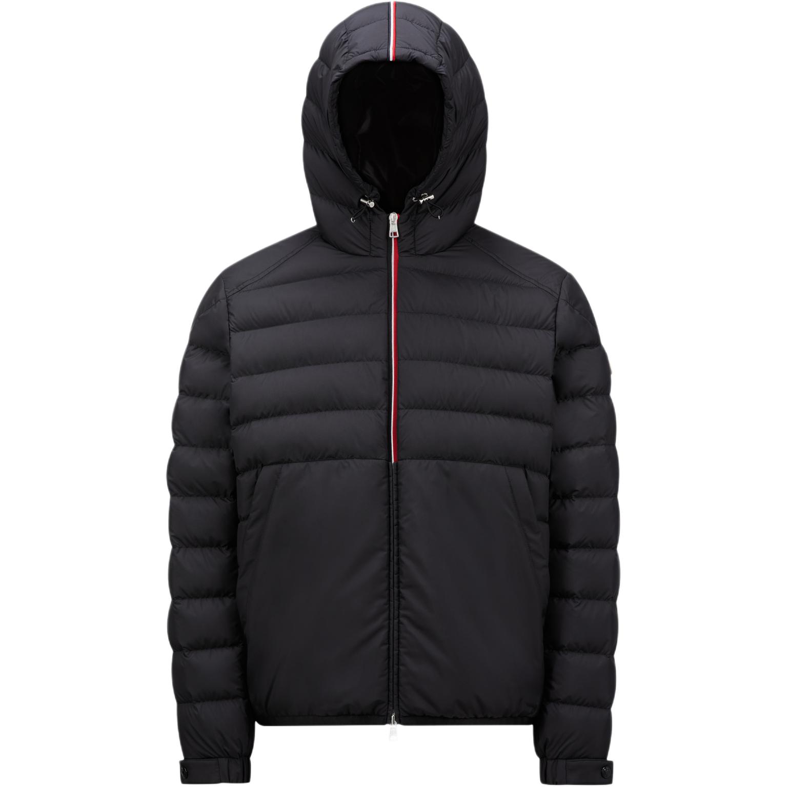 Moncler Glarey FW24 Black Hooded Down Jacket Unisex with Tri-Color Trim. J20911A00070549SK999 圖 2