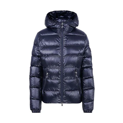 Moncler Gles SS23 Quilted Zip-Up Hooded Down Jacket Blue. I10931A00010595ZZ778