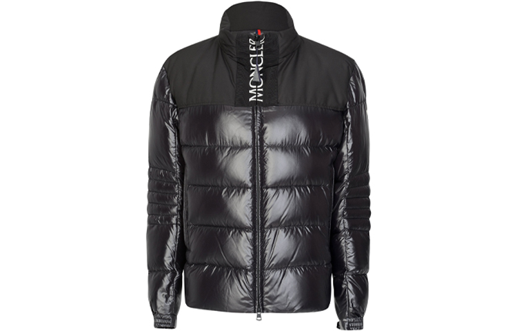 Moncler Glossy Logo Puffer Jacket Winter Black () E2091418268568950999