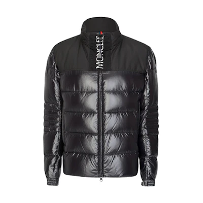 Moncler Glossy Logo Puffer Jacket Winter Black () E2091418268568950999