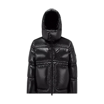 Moncler Glossy Puffer Jacket with Hood Unisex Black I20911A00011595GJ999