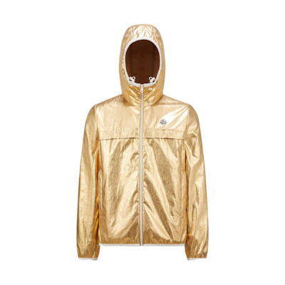 Moncler Gold Zip-Up Hooded Jacket with Twill Long Sleeves J10911A00137M423312K