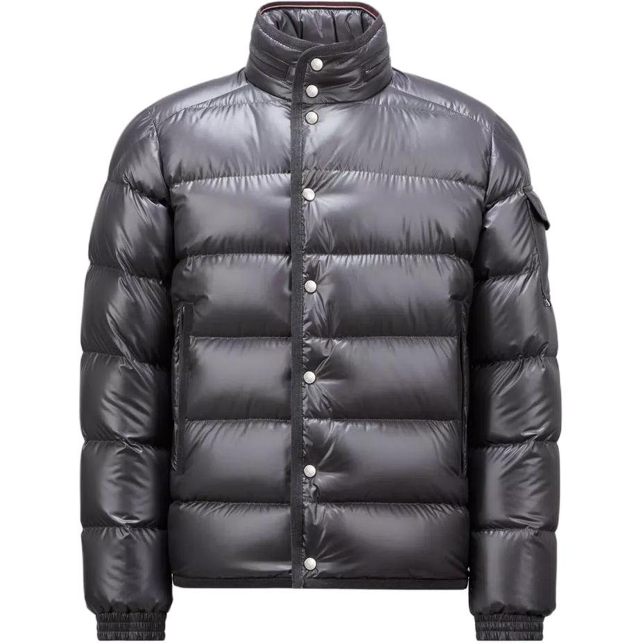 Moncler Gourette FW24 Unisex Down Jacket Short Puffer Deep Gray with Logo. J20911A00064595ZJ920