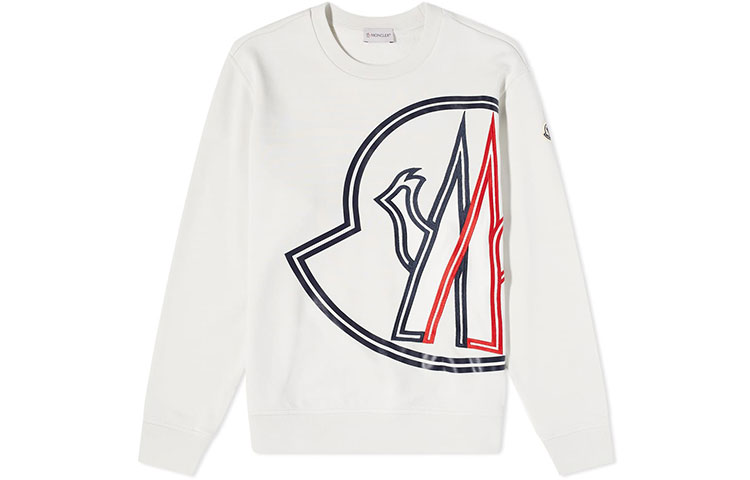 Moncler Graphic Logo Pullover Sweatshirt White 8G00014809KR90S