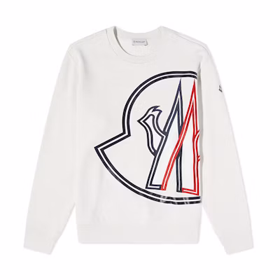 Moncler Graphic Logo Pullover Sweatshirt White 8G00014809KR90S