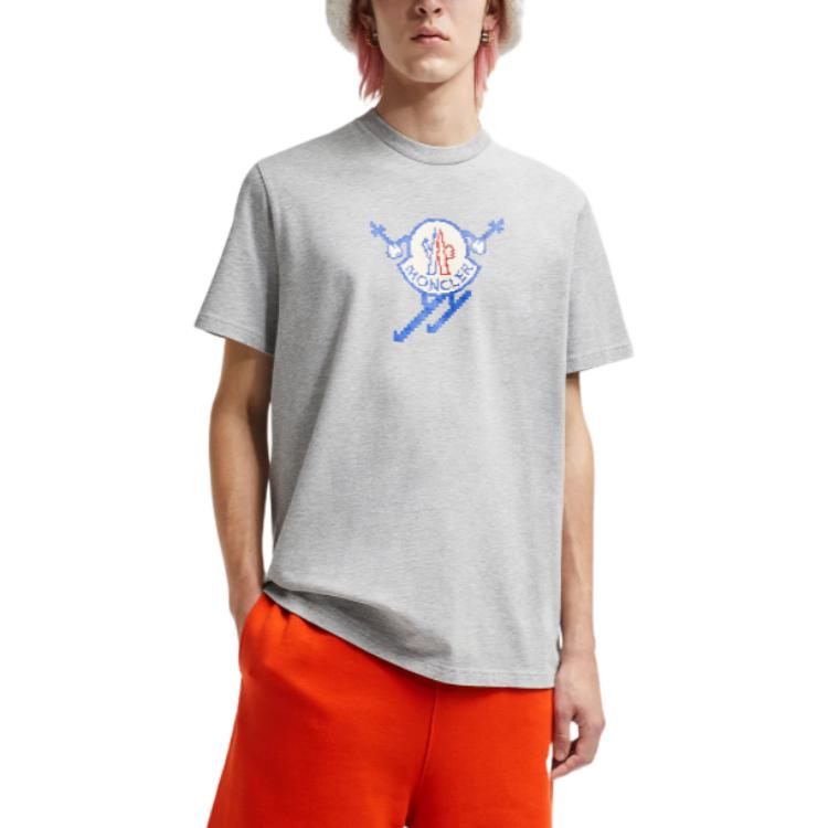 Moncler Graphic Print Crewneck Slim Fit  T-Shirt Grey. J20918C0001083927986 圖 3