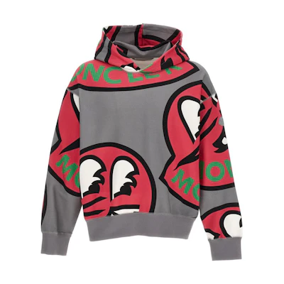 Moncler Graphic Print Pullover Hoodie Men’s Grey 8G00032M3054F95