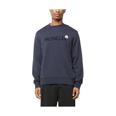 Moncler Gray Casual Oversized Crewneck Letter Print Pullover Sweatshirt 8G00048-809KR-778