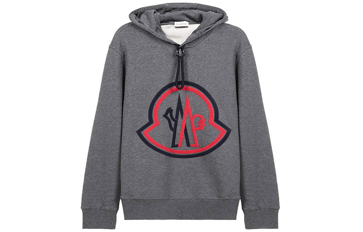 Moncler Gray Hoodie with Embroidered Logo F20918G7461080985940 圖 2