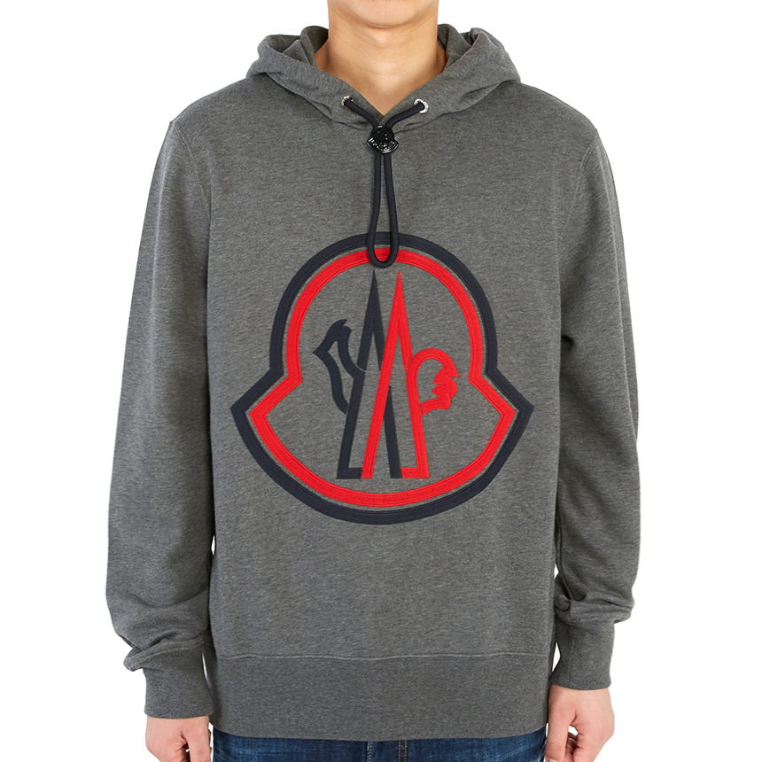 Moncler Gray Hoodie with Embroidered Logo F20918G7461080985940 圖 4