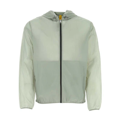 Moncler Green Hooded Jacket with Graphic Back and Drawstring Design. 1A00018539UT810