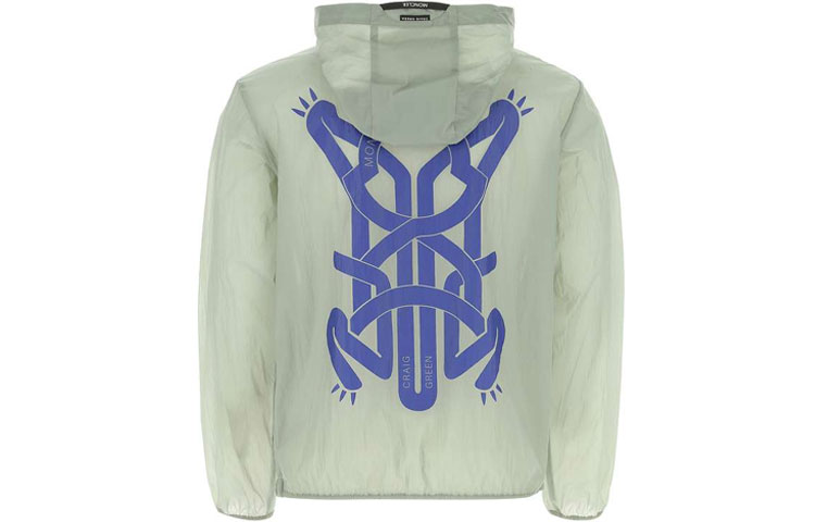 Moncler Green Hooded Jacket with Graphic Back and Drawstring Design. 1A00018539UT810 圖 3
