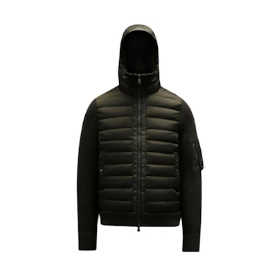 Moncler Green Hooded Zip-Up Down Jacket H20919B50800A9340831