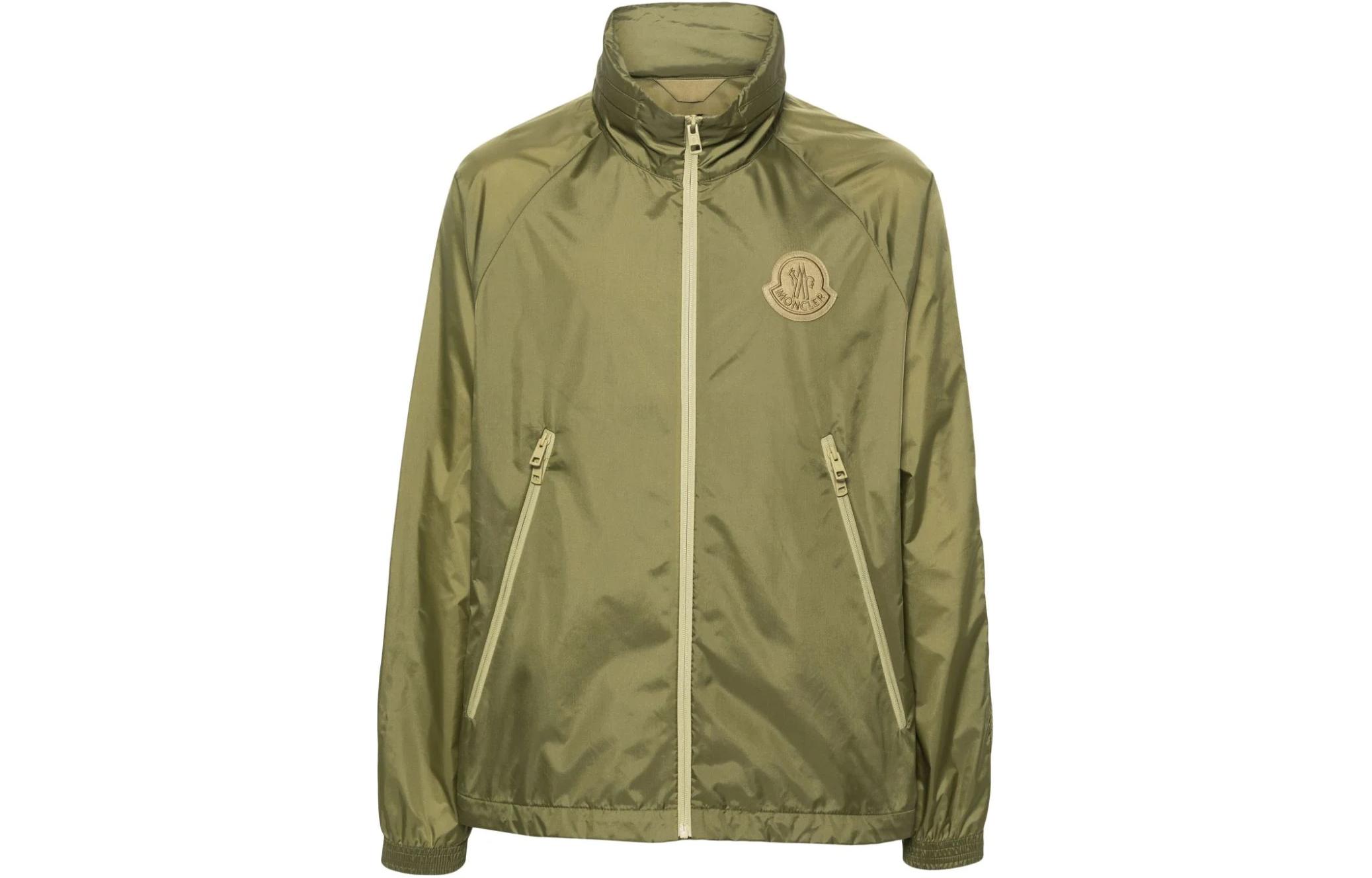 Moncler Green Logo Patch High Neck Zip-Up Jacket 911A00033597CQ81O 圖 2