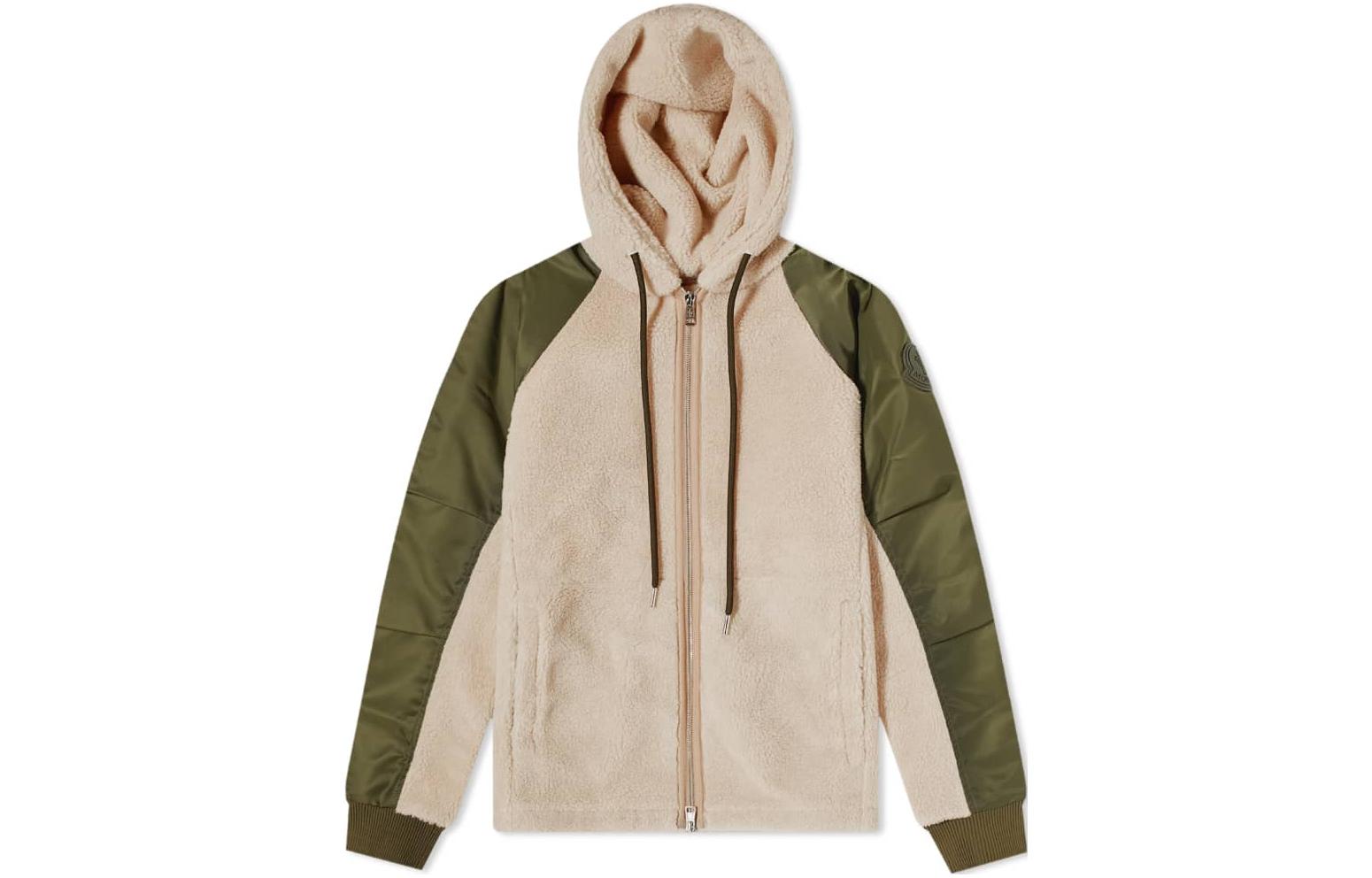 Moncler Green Two-Tone Drawstring Hooded Jacket G20918G00014809BY098