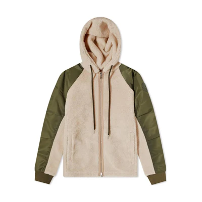 Moncler Green Two-Tone Drawstring Hooded Jacket G20918G00014809BY098