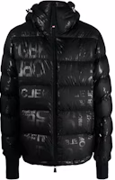 Moncler Grenoble Black Down Jacket with Hood and Logo Print. I20971A000535971Z Moncler Grenoble Black Down Jacket with Hood and Logo Print. I20971A000535971Z