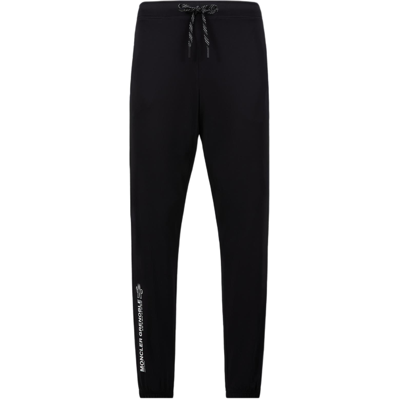 Moncler Grenoble  Black Knit Joggers with Logo and Elastic Waist. J20978H0000989ALV999