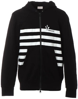 Moncler Grenoble 黑色Logo條紋連帽拉鍊外套. F10918G711108098U999 Buy Moncler Grenoble 黑色Logo條紋連帽拉鍊外套. F10918G711108098U999