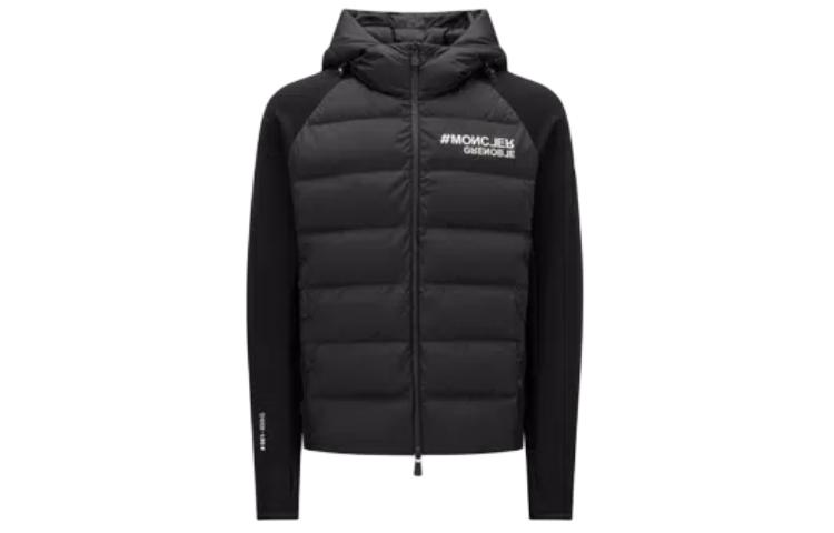 Moncler Grenoble  Black Quilted Zip Hoodie. I20978G00032899IG999