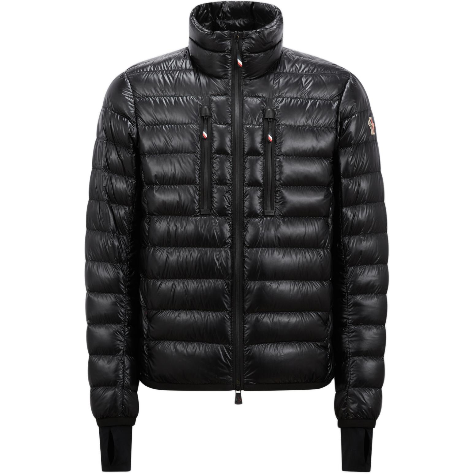 Moncler Grenoble  Black Short Logo Zip Puffer Jacket Long Sleeve. J20971A00048539YL999