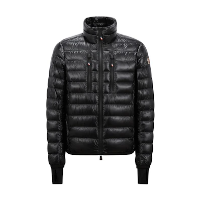 Moncler Grenoble Black Short Logo Zip Puffer Jacket Long Sleeve. J20971A00048539YL999