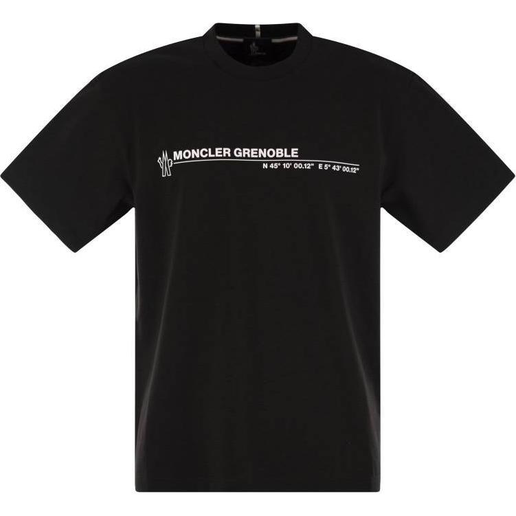 Moncler Grenoble  Black Slim-Fit Crew Neck Logo T-Shirt. J20978C0000183927999