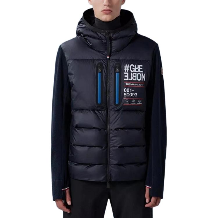 Moncler Grenoble  Blue Hooded Down Jacket with Alphanumeric Logo. 8G000358009377D 圖 4