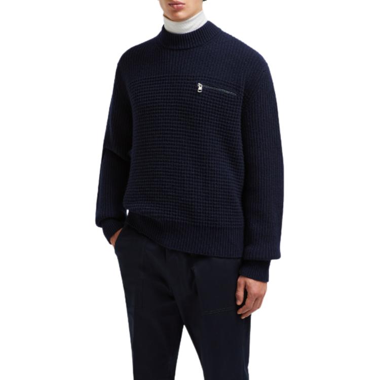 Moncler Grenoble  Blue Plaid Crewneck Wool-Blend Sweater. J20919C00007M4281745 圖 4