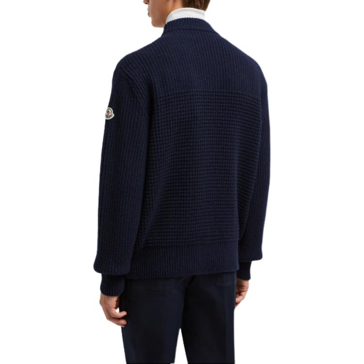 Moncler Grenoble  Blue Plaid Crewneck Wool-Blend Sweater. J20919C00007M4281745 圖 5