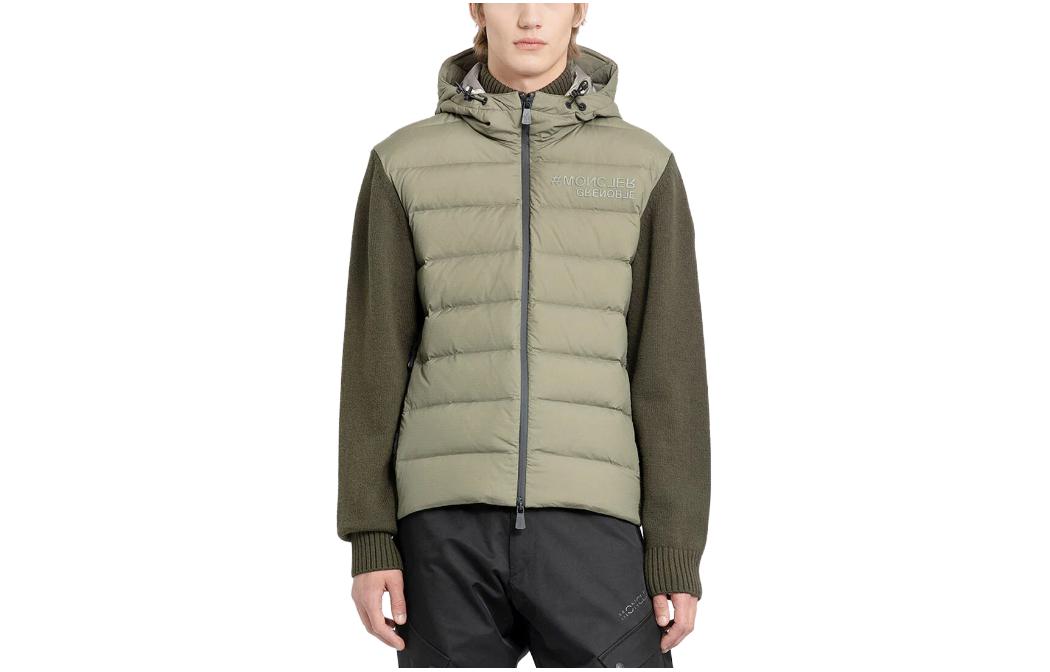 Moncler Grenoble  Colorblock Hooded Down Jacket Green 9B00003M1122886