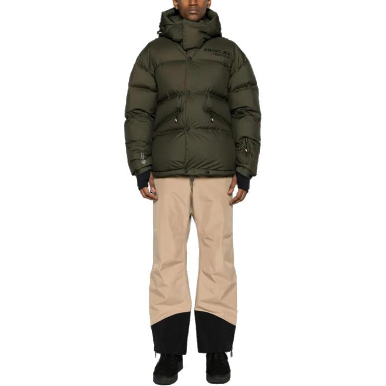 Moncler Grenoble  Fitted Hooded Puffer Jacket Khaki Color I20971A00020549FA83C 圖 3