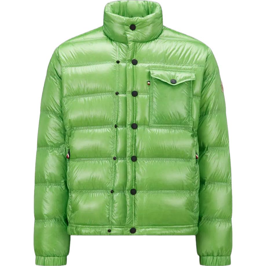 Moncler Grenoble  Green Single-Breasted Down Jacket with Stand Collar. I20971A00007539YL86R