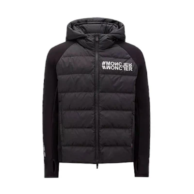Moncler Grenoble Logo Print Puffer Jacket Black H20978G00031809HT999