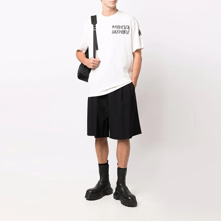 Moncler Grenoble  Logo Print White Short Sleeve T-Shirt G20978C000018390T 圖 3