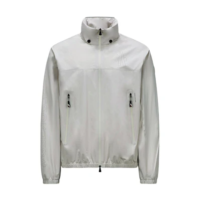 Moncler Grenoble White Zip Hoodie Jacket with Letter Print Long Sleeves. J10971A00001597C520F