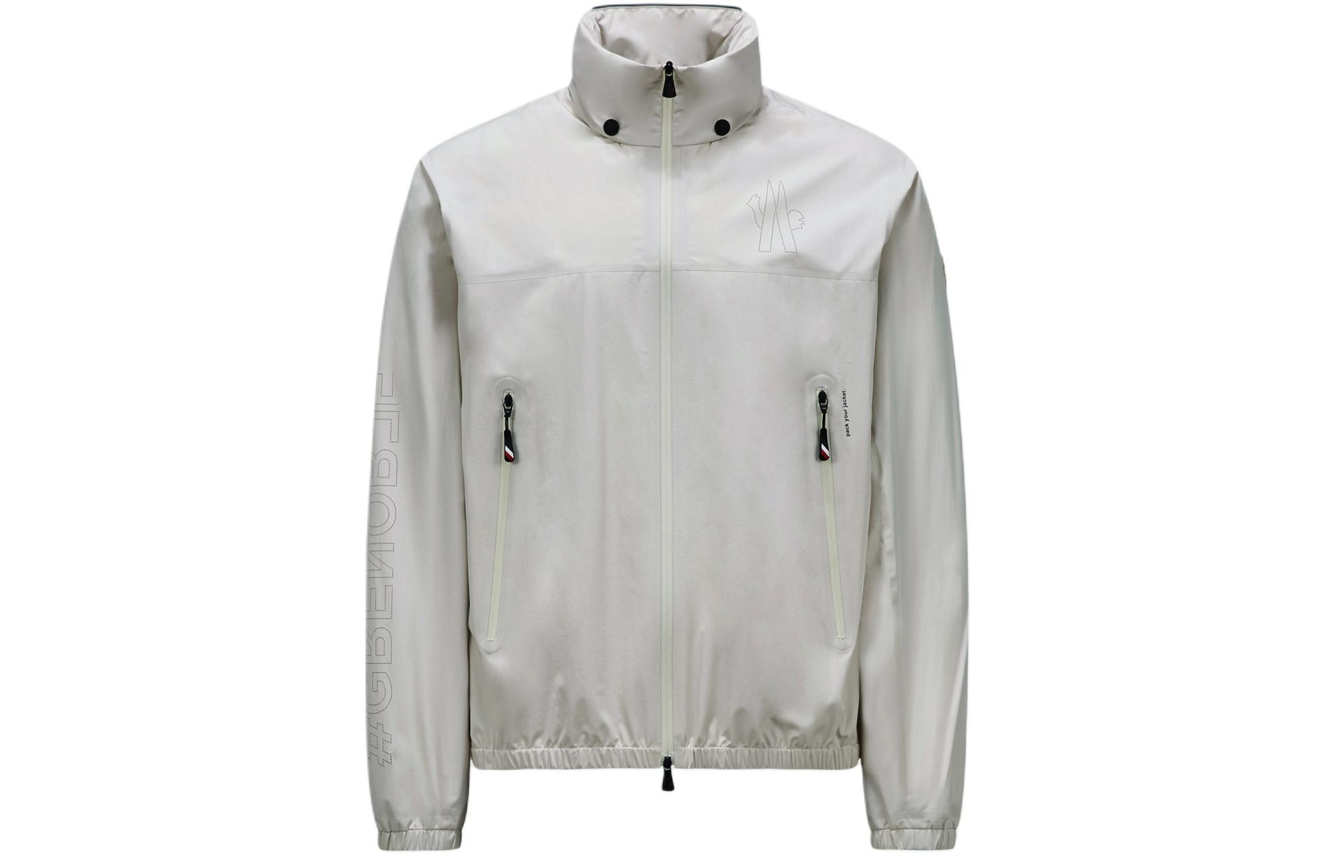 Moncler Grenoble  White Zip Hoodie Jacket with Letter Print Long Sleeves. J10971A00001597C520F 圖 2