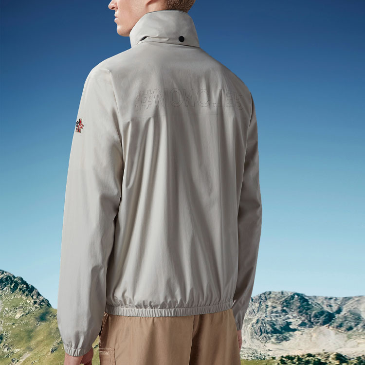 Moncler Grenoble  White Zip Hoodie Jacket with Letter Print Long Sleeves. J10971A00001597C520F 圖 4