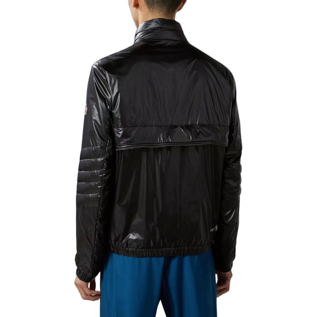 Shop Moncler Grenoble Althays Jaket Hitam dengan Zip Penuh dan Kolar Berdiri. J10971A00013539YL999