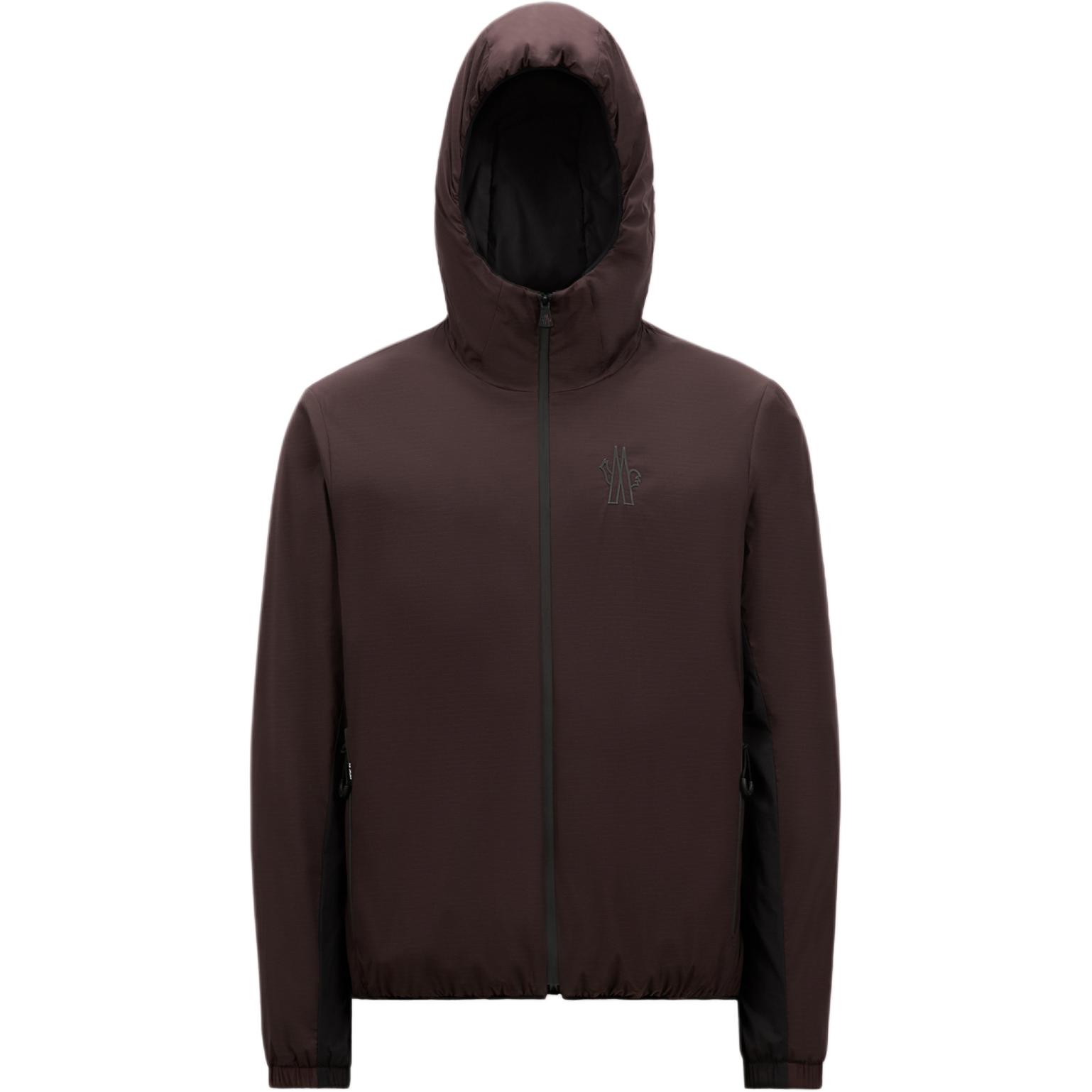 Moncler Grenoble Bissen FW24  Brown Hooded Zip-Up Jacket. J20971G00008596H548E