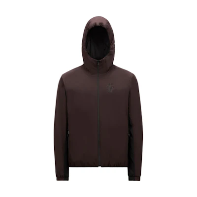 Moncler Grenoble Bissen FW24 Brown Hooded Zip-Up Jacket. J20971G00008596H548E