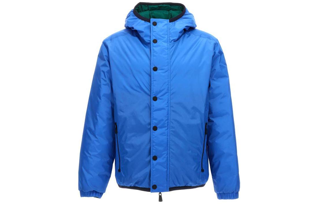 Moncler Grenoble Blue Reversible Down Hooded Jacket 1A00031M3315P78