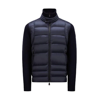 Moncler Grenoble Cardigan Quilted Down Jacket for Men - Blue. H20979B0000494778771