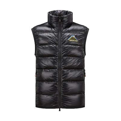 Moncler Grenoble Down Knit Stand Collar Vest Black I20978G00003829H7999