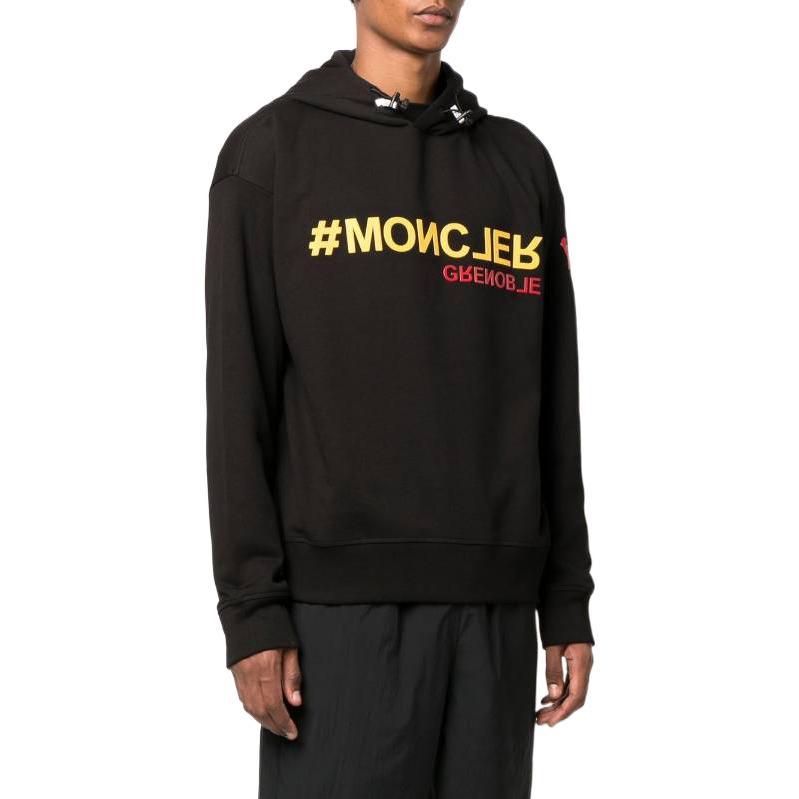 Moncler Grenoble FW22  Black Letter Print Pullover Hoodie. H20978G0002580451999 圖 5