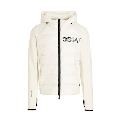 Moncler Grenoble FW22 Beige Letter Print Hooded Jacket . 8G00031809HT041