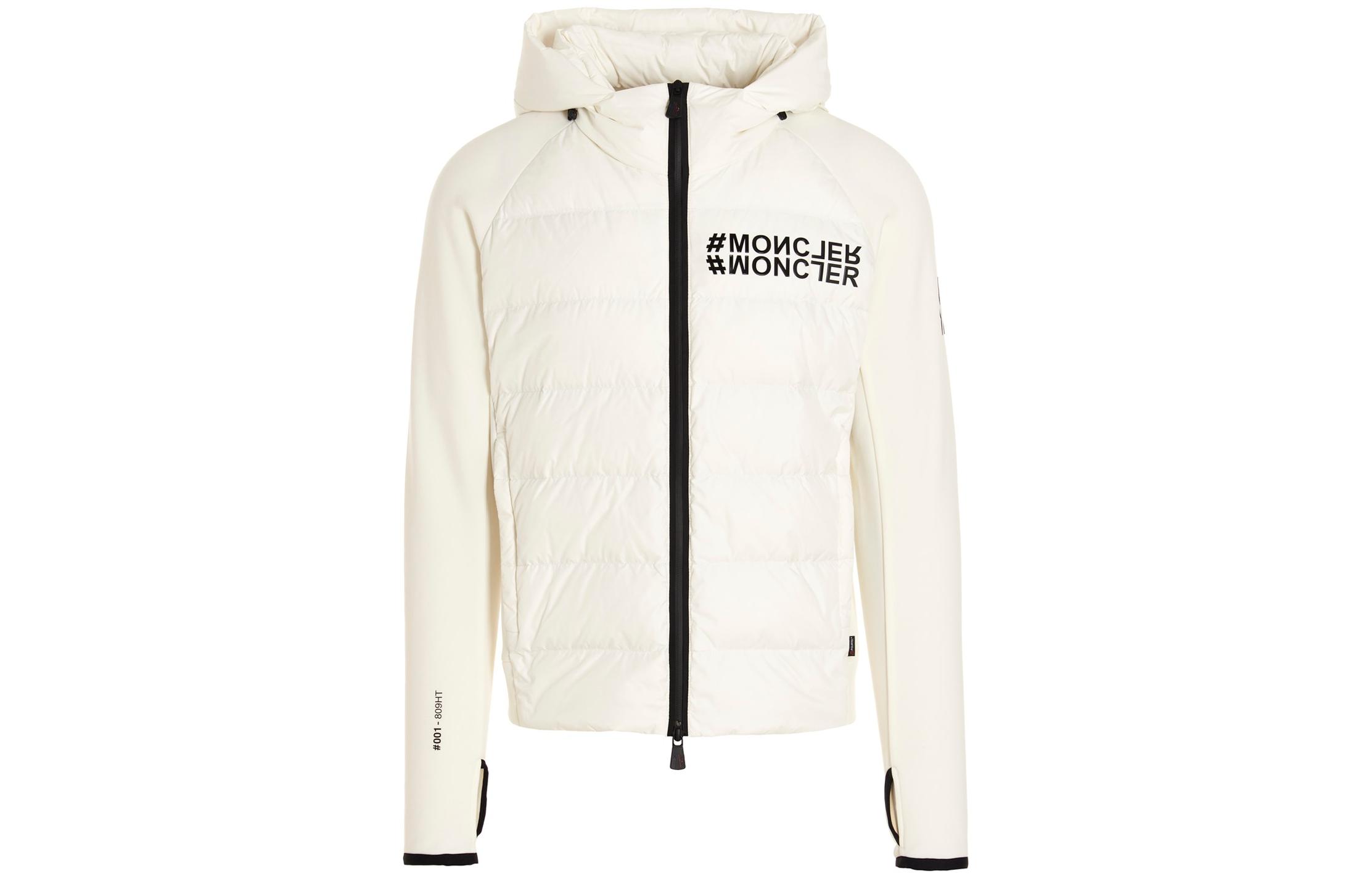 Order Moncler Grenoble FW22 Beige Letter Print Hooded Jacket . 8G00031809HT041