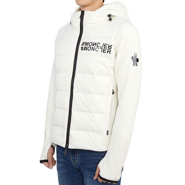 Details for Moncler Grenoble FW22 Beige Letter Print Hooded Jacket . 8G00031809HT041