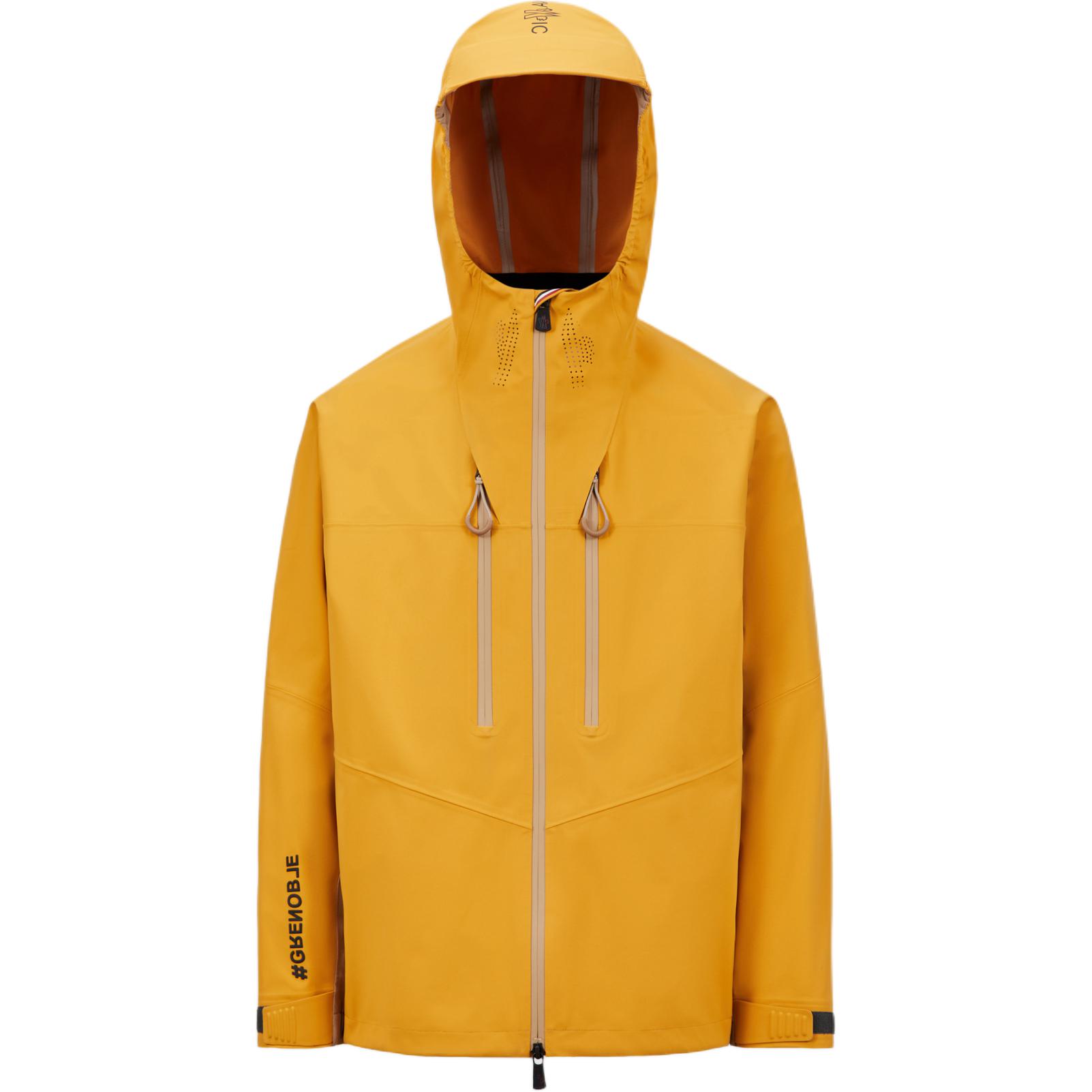 Moncler Grenoble FW24  Yellow Windproof Waterproof Reflective Hooded Jacket. J20971A00001597FA168