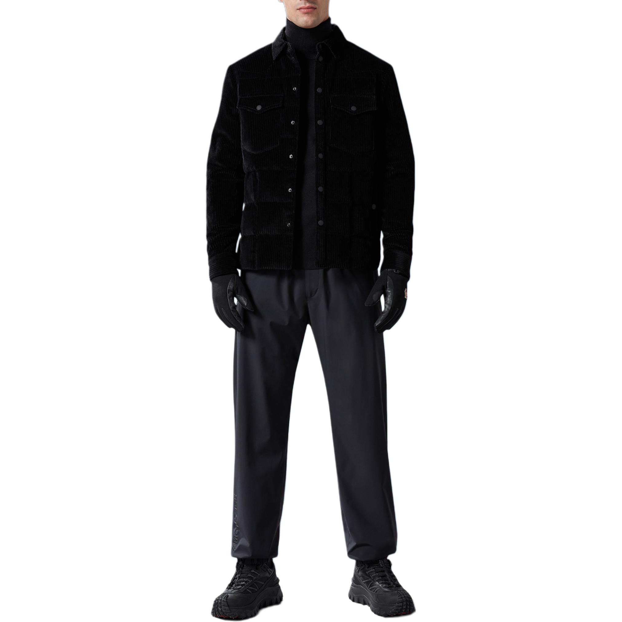 Moncler Grenoble FW24 Gelt Logo Corduroy Casual  Jacket Black. J20971G0000154AL0999 圖 3